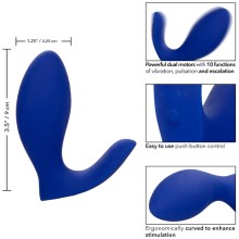 CALEXOTICS - ADMIRAL RIMMING PROSTATA-STIMULATOR VIBRATOR BLAU