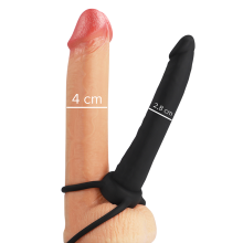 MYTHOLOGY - DILDO ANAL COBI ONYX COM ANEL DE GALO E TESTÍCULO