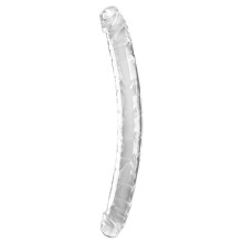 KING COCK - DOUBLE TROUBLE DILDO DUPLO 46 CM TRANSPARENTE