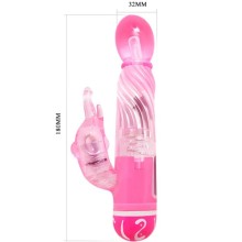 BAILE - VIBRADOR MULTIVELOCIDADE COM ESTIMULADOR ROSA