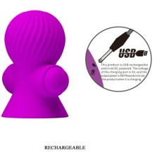 PRETTY LOVE - STIMULATEURS DE NIPPLE 12 MODES VIBRATION LILAS