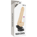 BASECOCK - REALISTISCHER VIBRATOR MIT FERNBEDIENUNG NATÜRLICH MIT HODEN 19,5 CM