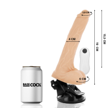 BASECOCK - REALISTISCHER VIBRATOR MIT FERNBEDIENUNG FLESH 19 CM