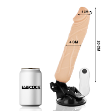 BASECOCK - REALISTISCHER NATÜRLICHER FERNBEDIENUNGSVIBRATOR 20 CM