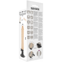 BASECOCK - VIBRADOR DE CONTROLE REMOTO REALÍSTICO PRETO 20 CM