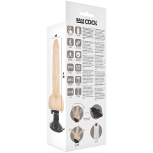 BASECOCK - VIBRADOR ARTICULÁVEL CONTROLE REMOTO NATURAL 21 CM