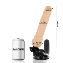 BASECOCK - VIBRATEUR RÉALISTE TÉLÉCOMMANDE NATUREL 19,5 CM