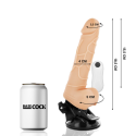 BASECOCK - CONTROLE REMOTO VIBRADOR REALÍSTICO PRETO 18.5 CM