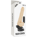 BASECOCK - CONTROLE REMOTO VIBRADOR REALÍSTICO PRETO 18.5 CM