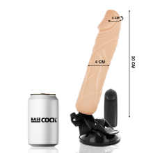 BASECOCK - REALISTIC VIBRATOR REMOTE CONTROL FLESH 20 CM