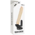 BASECOCK - CONTROLE REMOTO VIBRADOR REALÍSTICO PRETO 20 CM -O-