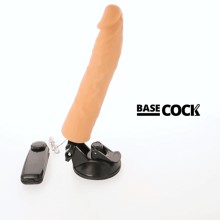 BASECOCK - CONTROLE REMOTO VIBRADOR REALÍSTICO PRETO 21 CM -O-