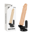 BASECOCK - REALISTIC VIBRATOR REMOTE CONTROL FLESH 21 CM