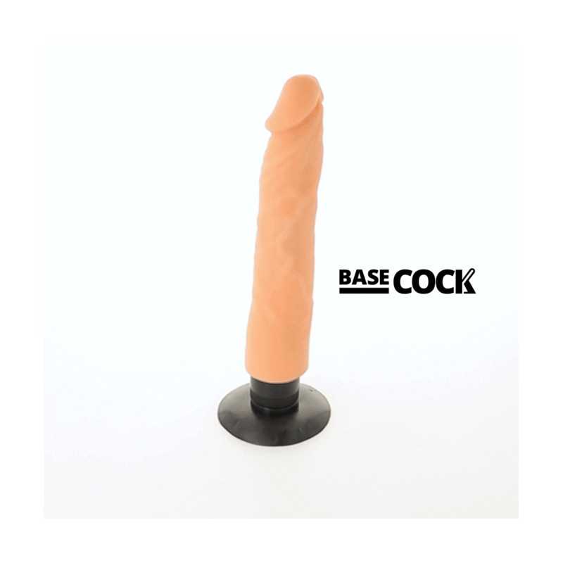 BASECOCK - REALISTISCHER VIBRATOR 2-1 NATÜRLICH 20 CM