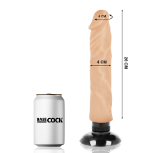 BASECOCK - REALISTISCHER VIBRATOR 2-1 NATÜRLICH 20 CM