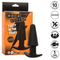 CALEXOTICS - ROCK BOTTOM TAPERED ANAL PLUG 10 VIBRACIONES SILIKON SCHWARZ