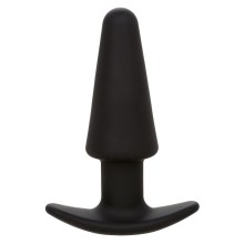 CALEXOTICS - ROCK BOTTOM PLUG ANAL CÔNICO 10 VIBRAÇÕES SILICONE PRETO