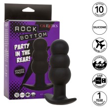 CALEXOTICS - ROCK BOTTOM BEADED ANAL PLUG 10 VIBRATIONS