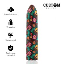 CUSTOM BULLETS - BULLETS PERSONNALISÉS RECHARGEABLE FLORAL 10 INTENSITIES