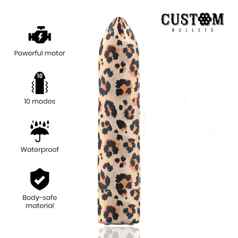 CUSTOM BULLETS - RECHARGEABLE BULLET LEOPARD 10 INTENSITIES