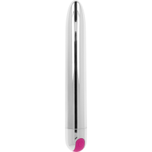 OHMAMA - VIBRATEUR ARGENT RECHARGEABLE 10 MODES 18,5 CM