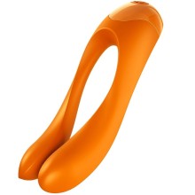 SATISFYER - VIBRADOR DE DEDO CANDY CANE LARANJA