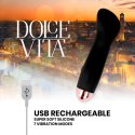 DOLCE VITA - RECHARGEABLE VIBRATOR ONE BLACK 7 SPEED