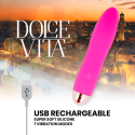 DOLCE VITA - VIBRATEUR RECHARGEABLE QUATRE ROSE 7 VITESSES