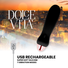 DOLCE VITA - AUFLADBARER VIBRATOR FÜNF SCHWARZ 7