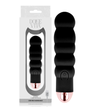 DOLCE VITA - RECHARGEABLE VIBRATOR SIX BLACK 7 SPEEDS