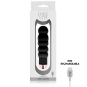 DOLCE VITA - AUFLADBARER VIBRATOR SECHS SCHWARZ 7 GESCHWINDIGKEITEN