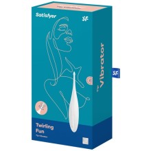 SATISFYER - VIBRATORE CON PUNTA TWIRLING FUN BIANCO