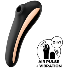 SATISFYER - DUAL KISS AIR PULSE VIBRATOR SCHWARZ