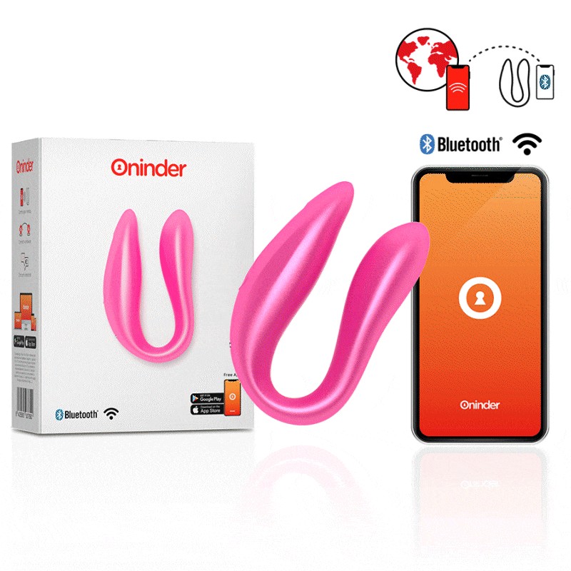 ONINDER - LISBOA G-SPOT CLITORAL STIMULATOR PINK - FREE APP