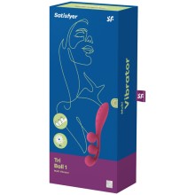 SATISFYER - TRI BALL 1 MULTI VIBRATOR RED