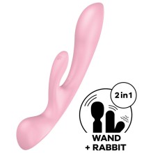 SATISFYER TRIPLE OH HYBRID VIBRATION - PINK