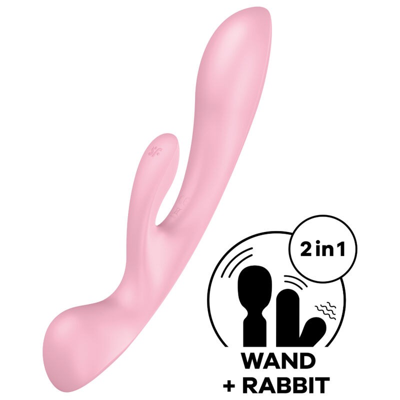 SATISFYER TRIPLE OH HYBRID VIBRATION - PINK