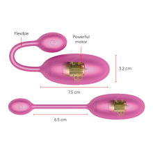 ONINDER™ - OVO VIBRANTE TÓQUIO ROSA 7,5 X 3,2 CM APLICATIVO