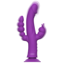 INTENSE - VIBRADOR DE SILICONE CASANOVA COELHO TRIPLO MOTOR ROXO