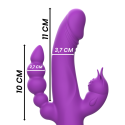 INTENSE - VIBRATEUR EN SILICONE CASANOVA RABBIT TRIPLE MOTEUR