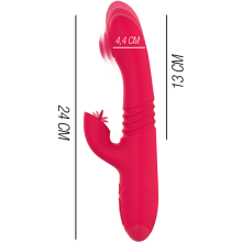 INTENSE - VIBRADOR UP DOWN RECARREGVEL DUA MULTIFUNO COM LÍNGUA
