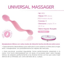 FEMINTIMATE - MASSAGADOR UNIVERSAL VIBRADOR DE SILICONE ROSA