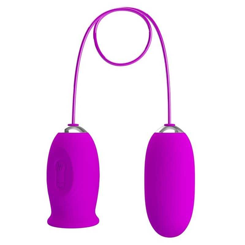 PRETTY LOVE - DAISY DUAL EGG RECHARGEABLE VIBRATOR PURPLE