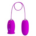 PRETTY LOVE - DAISY DUAL EGG RECHARGEABLE VIBRATOR PURPLE