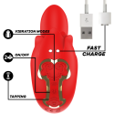 MIA - SELENA STIMOLATORE VIBRANTE + TAPPING ROSSO