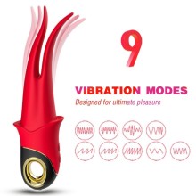 ARMONY - VIBRATORE OMBRA DOPPIA TESTA ROSSO