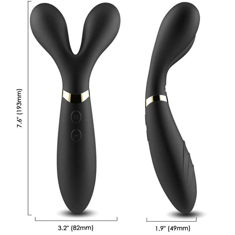 ARMONY - Y-WAND MASSAGER VIBRATOR DOUBLE HEAD BLACK