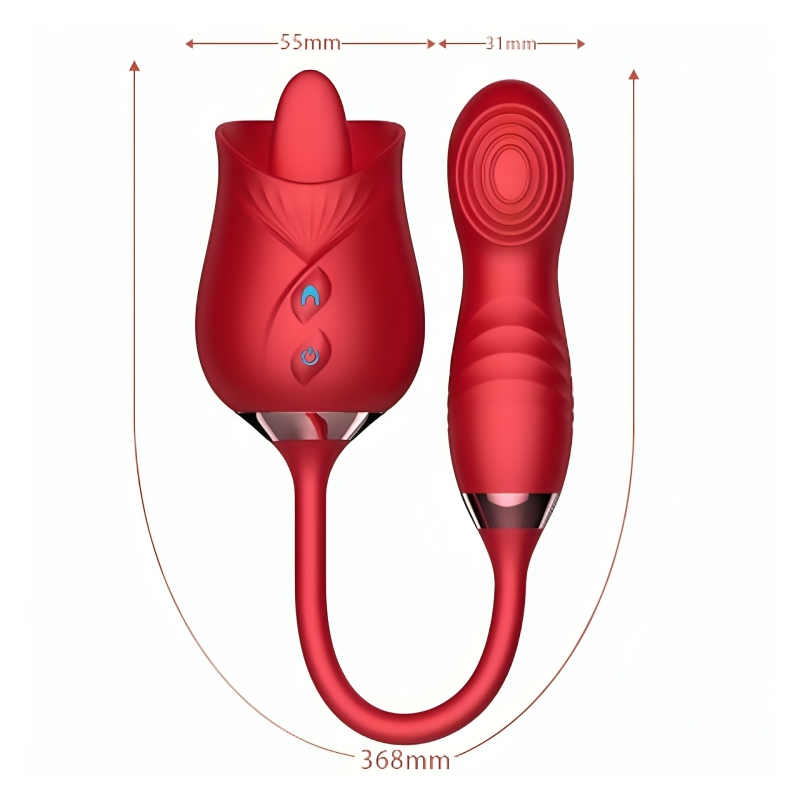 ARMONY - VIBRATORE DI FIORI DELIZIOSI E BUMPING CON LINGUA ROSSA