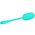 PRETTY LOVE - KIRK RECHARGEABLE VIBRATING EGG AQUA GREEN