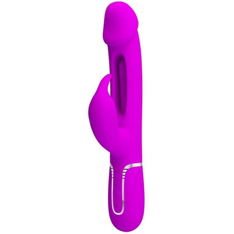 PRETTY LOVE - VIBRATORE DEJON RABBIT 3 IN 1 MULTIFUNZIONE FUCSIA